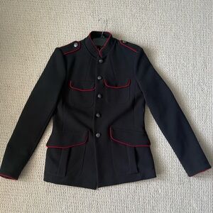Black and Red Zara Military-Style Jacket